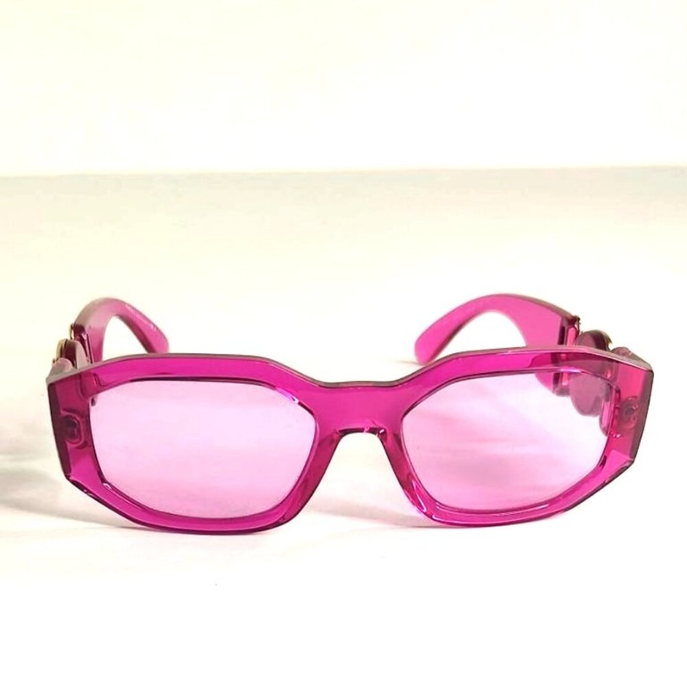 VERSACE Sunglasses VE4361 5334/5 Transparent Fuxia Pink Medusa Biggie Designer - Picture 6 of 16